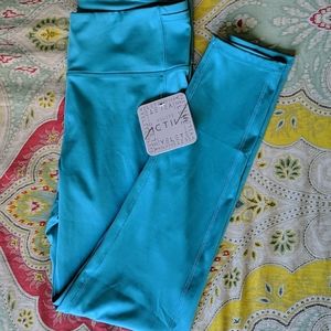 Turquoise leggings with pockets